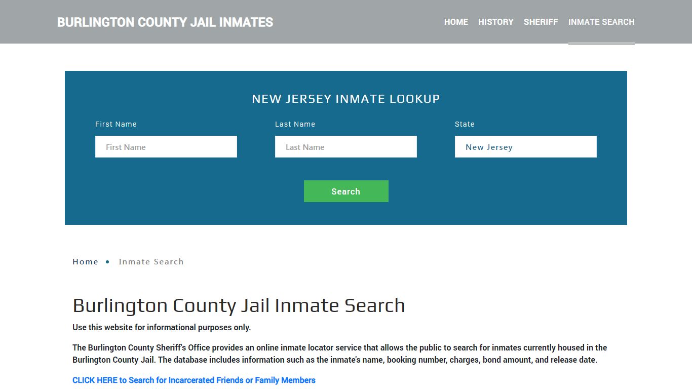 Burlington County, NJ Detainee Lookup