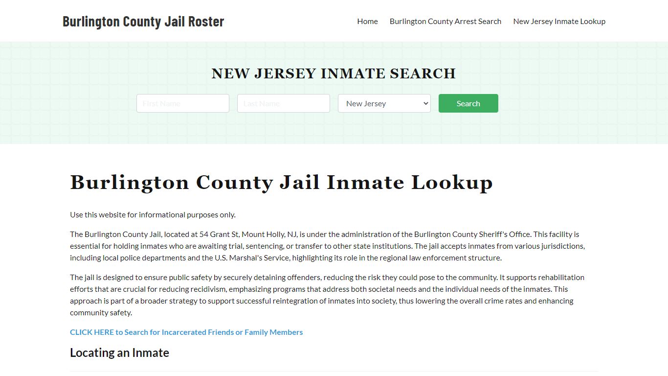 Burlington County Jail Roster Lookup, NJ, Inmate Search